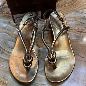 Gucci Women's Metallic Gold Sandals